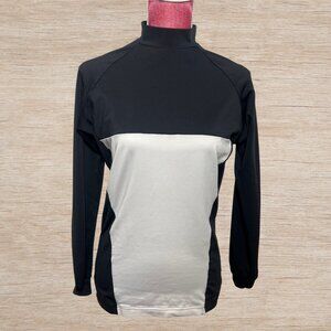 VINTAGE Mizuno Performance Long Sleeve Shirt Men’s Small Black White 90s Gym